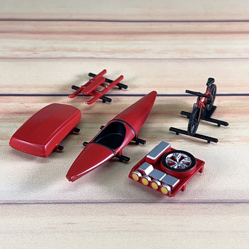 Roof box bicycle like luggage rack CM MODEL 1/64 car parts model scene collocati