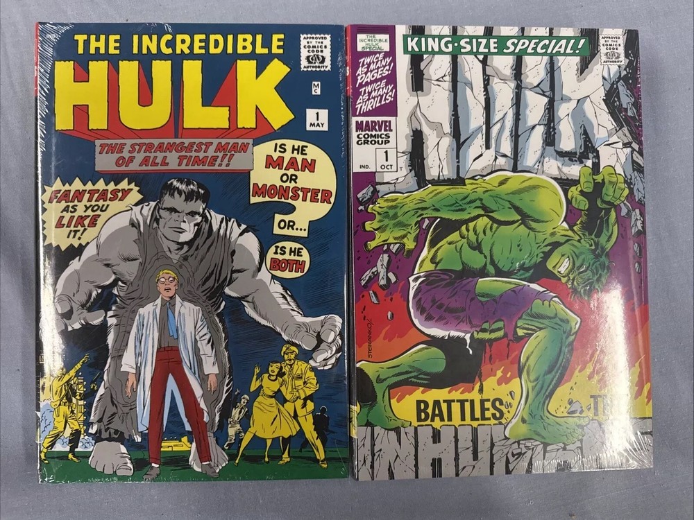Marvel Comics INCREDIBLE HULK OMNIBUS Vol #1 & 2 DM HC Global Shipping $200