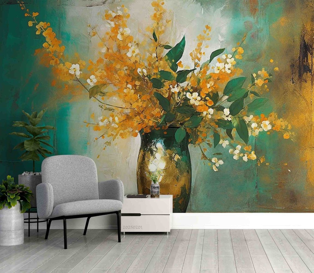 3D Flower Arrangement Oil Painting Wall Murals Wallpaper Murals Wall Sticker 2