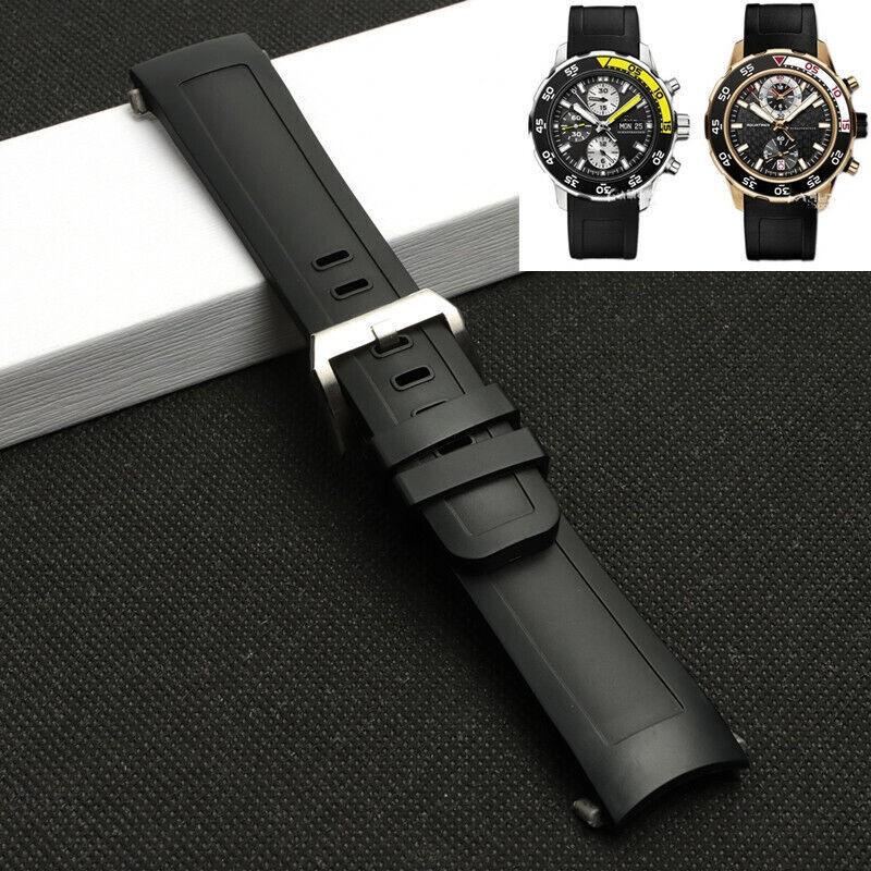 22mm Fluoro Rubber Silicone Watchband for IWC Aquatimer IW3768/3290/3568/3767