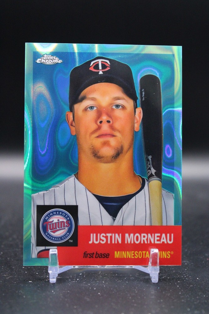 Justin Morneau 2022 Topps Chrome Aqua Lava 074/299 #453 Minnesota Twins