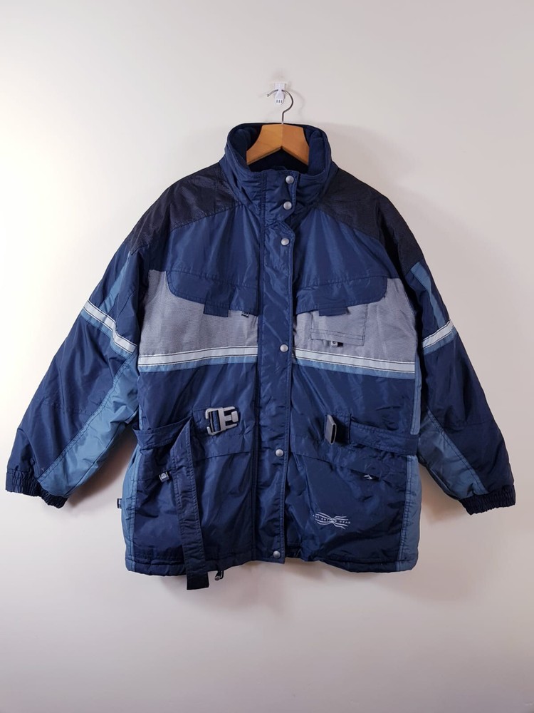 ASTROLABIO Mens Windbreaker Jacket Size 48 (XL)Blue Colourblock Sports