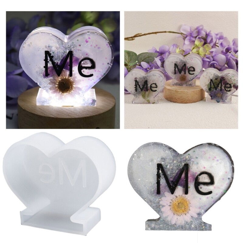 Heart-Shaped Silicone Mold for DIY Crafts, Valentines Decor, Table Ornaments