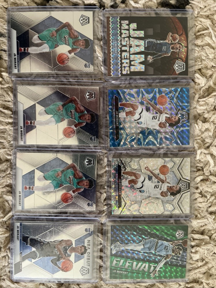 Ja Morant 2019‑20 Mosaic Rookie Lot – 8 Cards w/ Base RC, NBA Debut, Masters