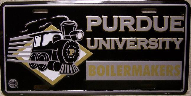 NCAA Purdue Boilermakers Aluminum License Plate New