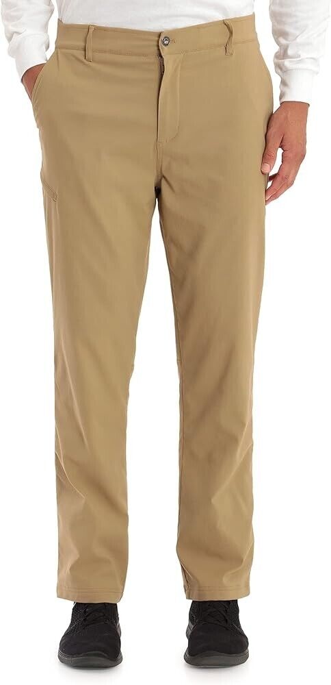 *NWT* Gerry Men’s Venture Fleece Lined Stretch Hiking Travel Pants (Khaki,32x32)