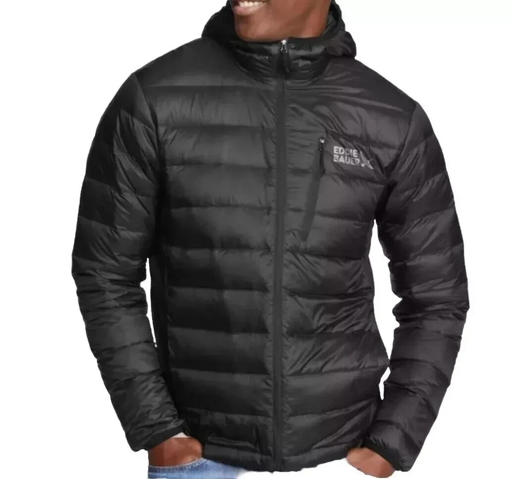 Eddie Bauer Men's Lightweight 550 Down Puffer Jacket Black  Size  M