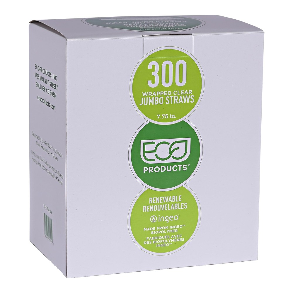 Eco-Friendly Disposable Plastic Straws 7.75 Inch 8mm Diameter