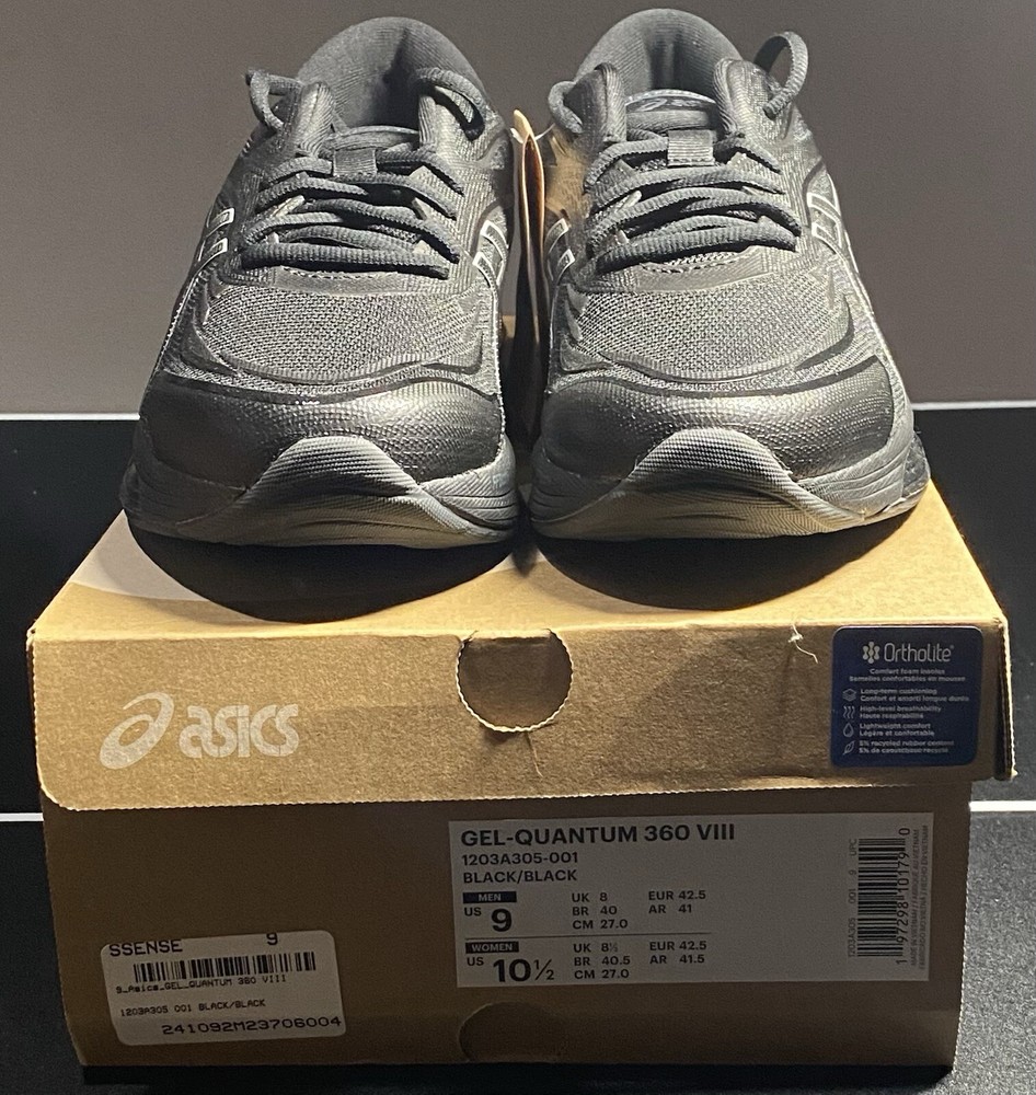 Size 9 - ASICS Gel Quantum 360 8 Black White