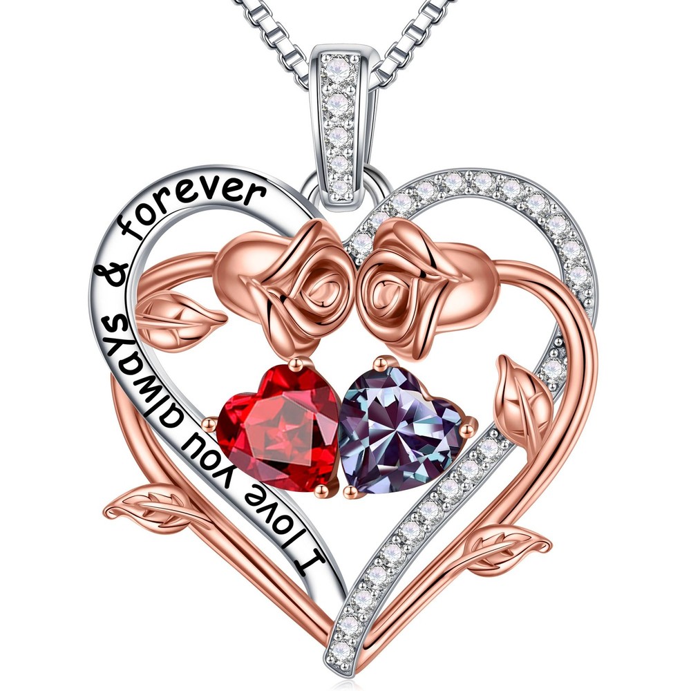 January June Birthstone Necklace Jewelry Anniversary Mothers Day Birthday Gif...