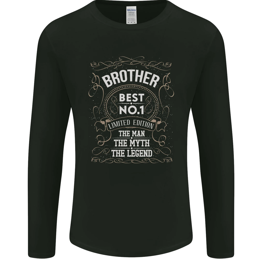 Fathers Day No 1 Brother Man Myth Legend Mens Long Sleeve T-Shirt-image