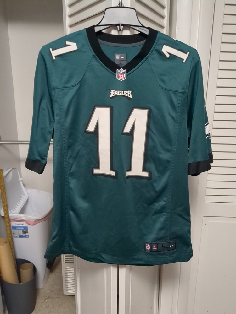 Nike NFL Jersey Philadelphia Eagles Men's Large On Field Green 11 Carson Wentz