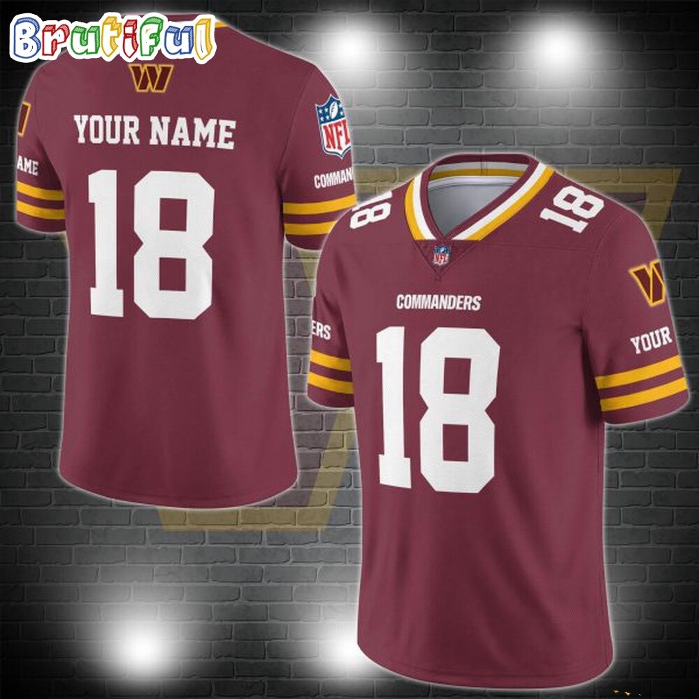Washington Commanders Custom NFL Team Jersey Football Shirt  