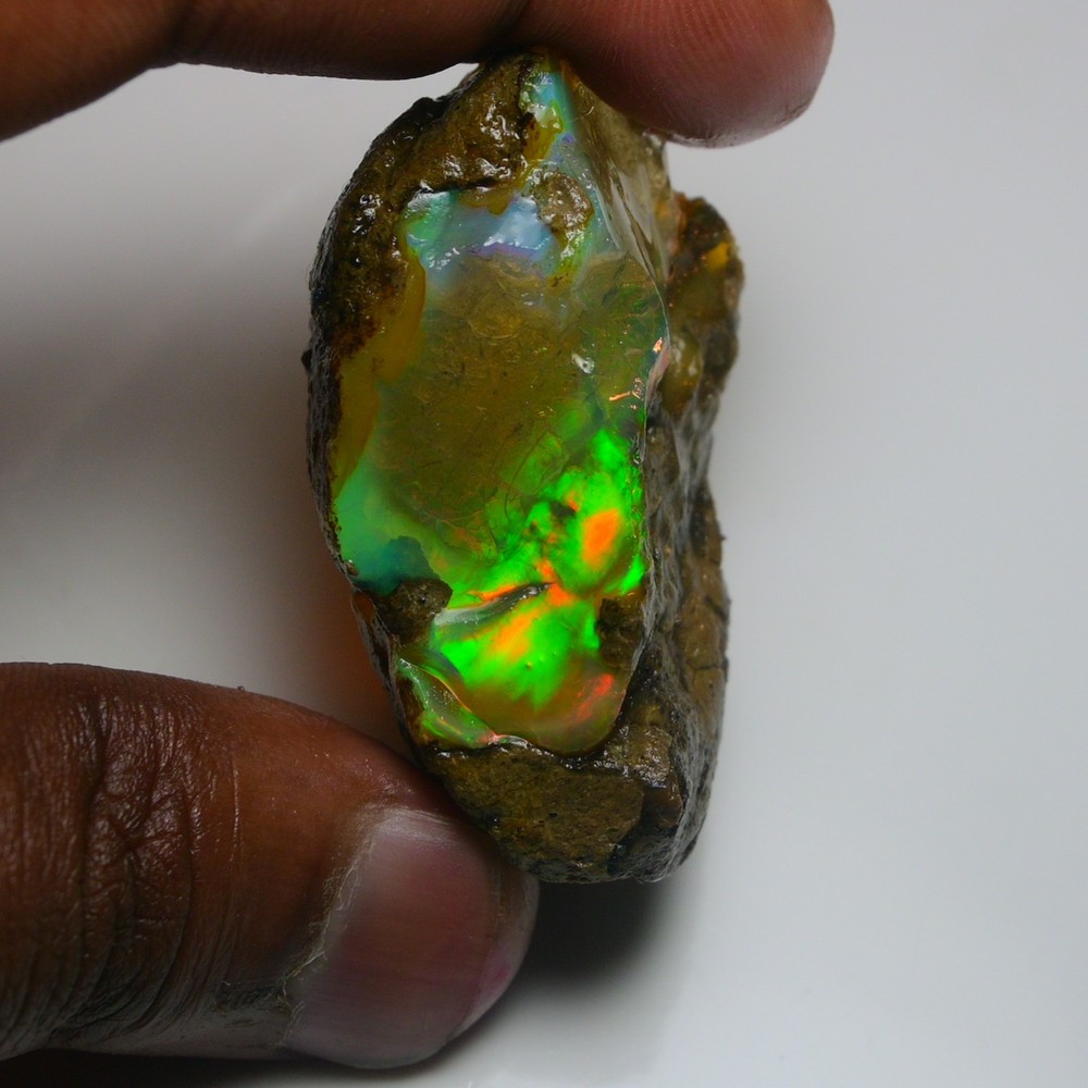 HUGE 173.05 Cts Natural Ethiopian Opal Rough - Multi Fire Welo Opal Raw Crystal