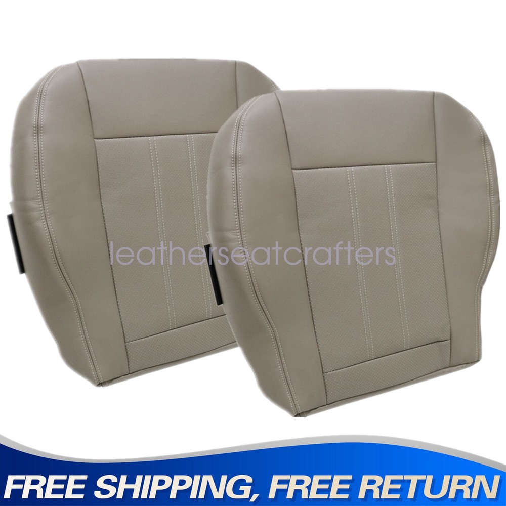 Both Side Bottom Leather Seat Cover Tan Fits 2011-2016 Chrysler Town & Country
