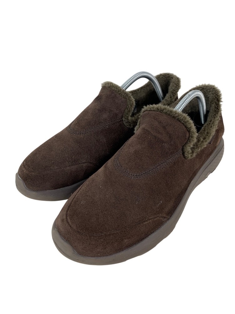 Skechers On The Go Captivating Goga Mat Faux Fur Chocolate Brown Womens Size 11