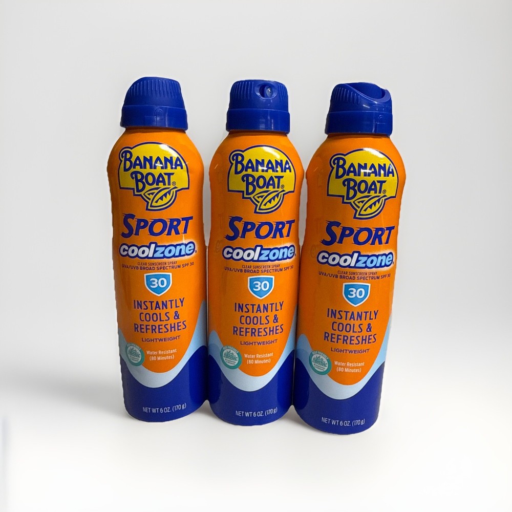 Banana Boat Sport SPF 30 Cool Zone Sunscreen 3-Pack