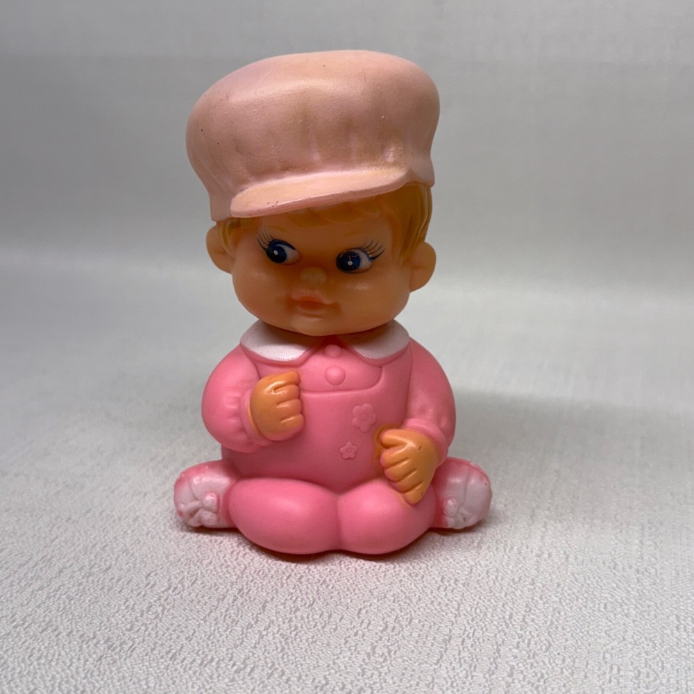 Vintage Pink Baby Squeaky Toy - POSSIBLY FROM THE 60s / JAPEN