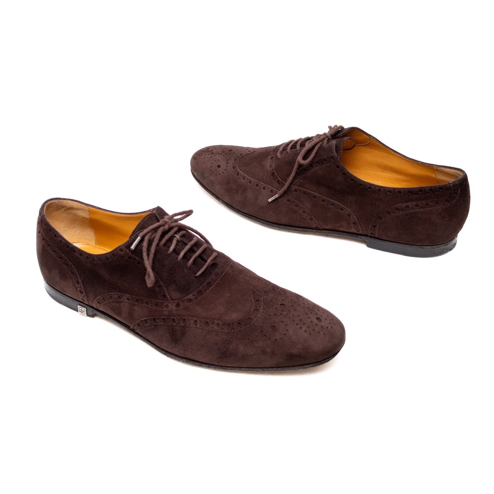 Gucci Men’s Brown Suede Wingtip Oxford Brogue  Shoes – Size 42 E/US 9