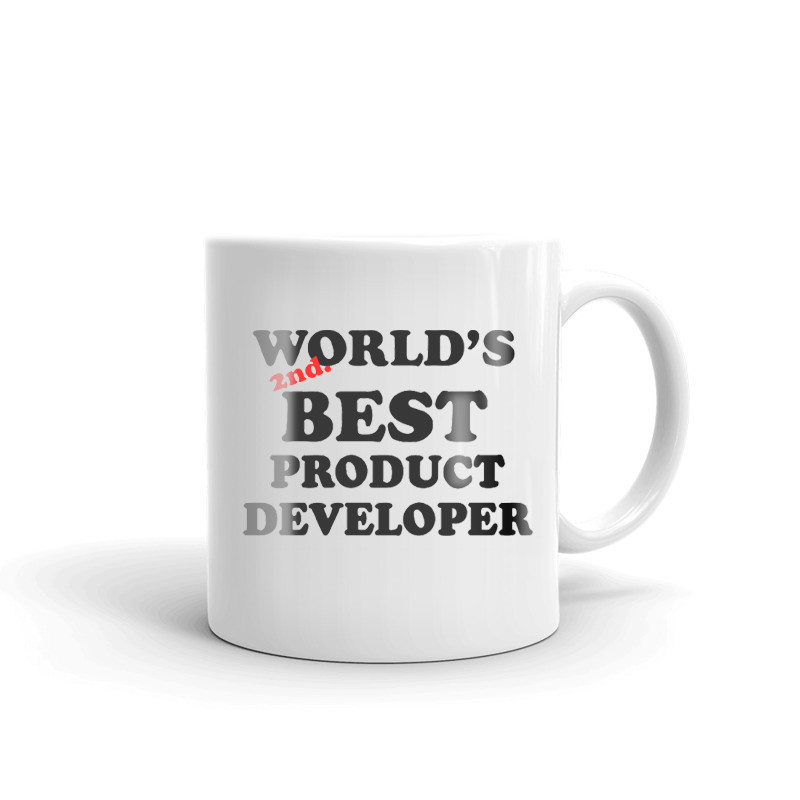 World's 2nd Best Product Developer Coffee Tea Ceramic Mug Office Work Cup Gift