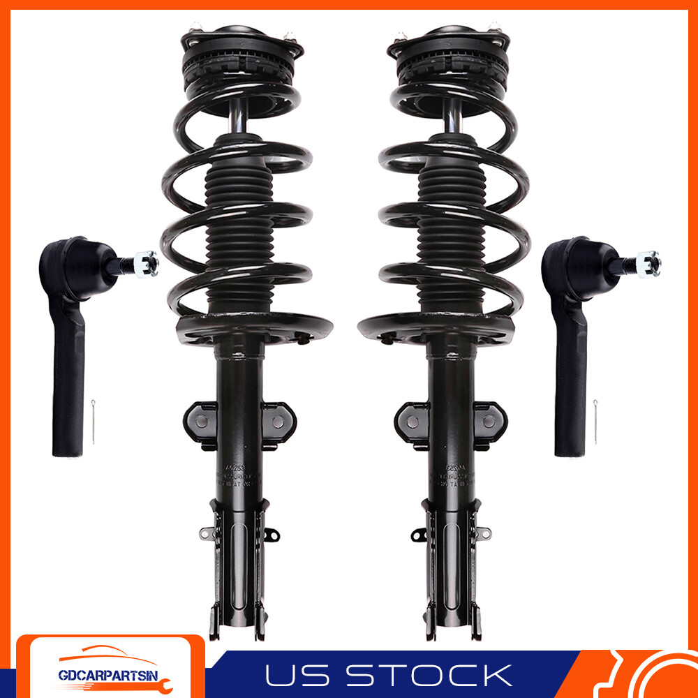 4PCS Front Struts with Coil Spring and Tie Rods for 2008-2018 Dodge Grand Caravan