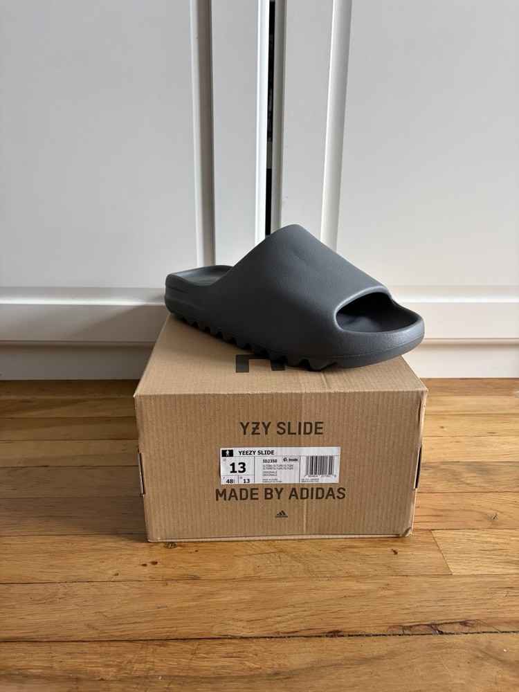 Size 13 - Adidas Yeezy Slide Slate Grey  (100% AUTHENTIC FAST | FREE SHIPPING)