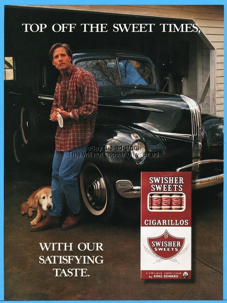 1997 Swisher Sweet Golden Retriever Dog Photo 1940 Ford Pickup Truck Vintage Ad
