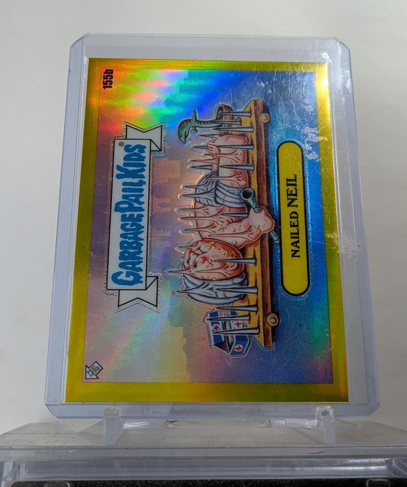 2021 Topps Chrome Garbage Pail Kids Yellow Nailed Neil #155b Limited to 275