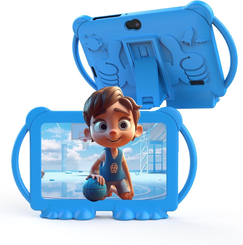 7 inch Tablet Kids Android 12 32GB ROM 2+5MP Dual Camera, Blue