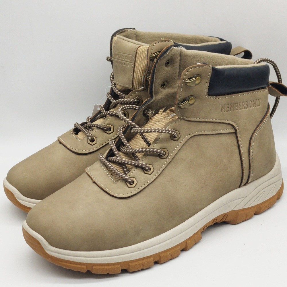 Men's Members Only Hiking Boots Trail 02 Brown Khaki Size US 11 New-image