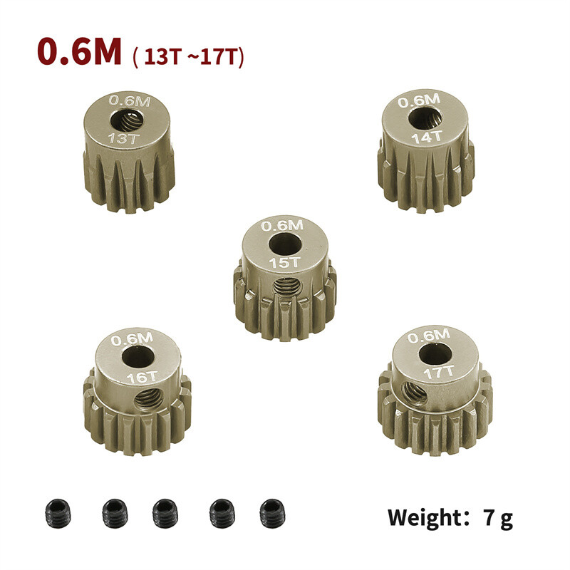 M0.6 3.175MM 21-25T/26T-30T Pinion Gear For 1/10 RC Car Brushed Brushless Motor