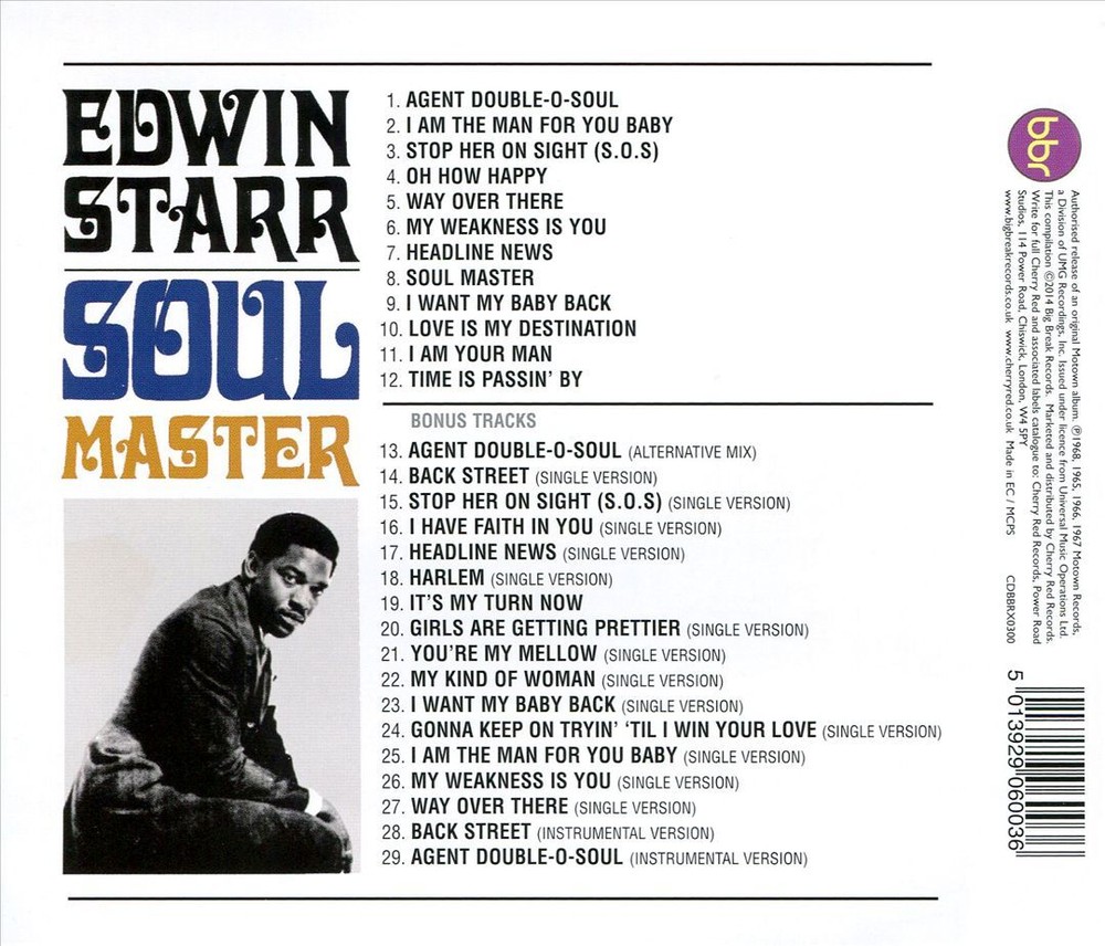 EDWIN STARR SOUL MASTER [EXPANDED EDITION] NEW CD