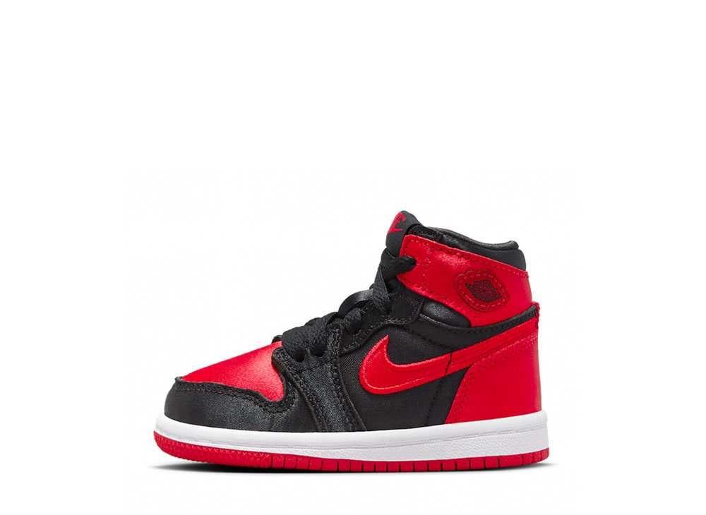 Nike TD Air Jordan 1 Retro High OG Satin Bred Unused