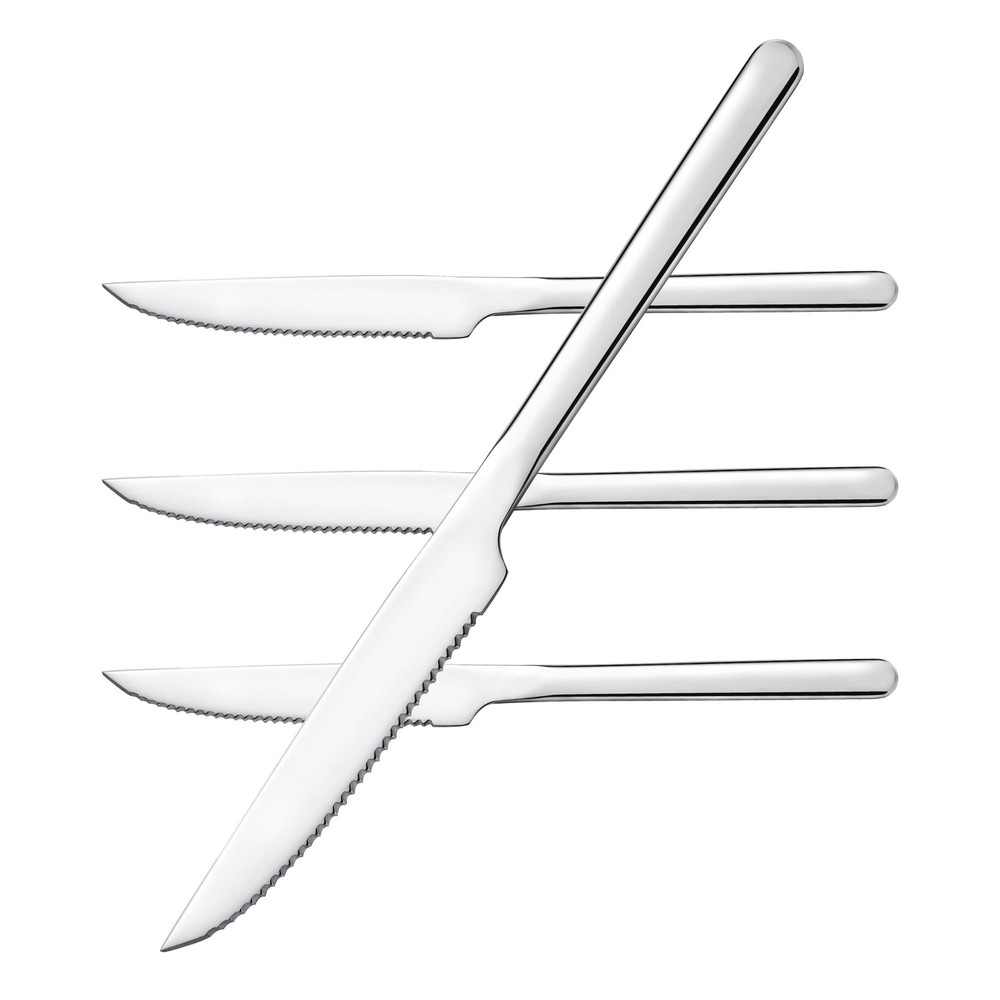 Sharp German Stainless Steel Full-Serrated Steak Knife Set of 4