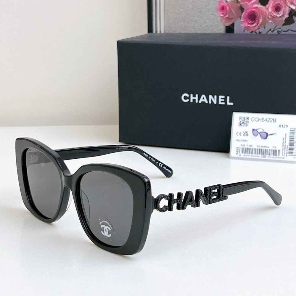 CHANEL Women Sunglasses CH5422 Black Letter Frame Includes Gift Box