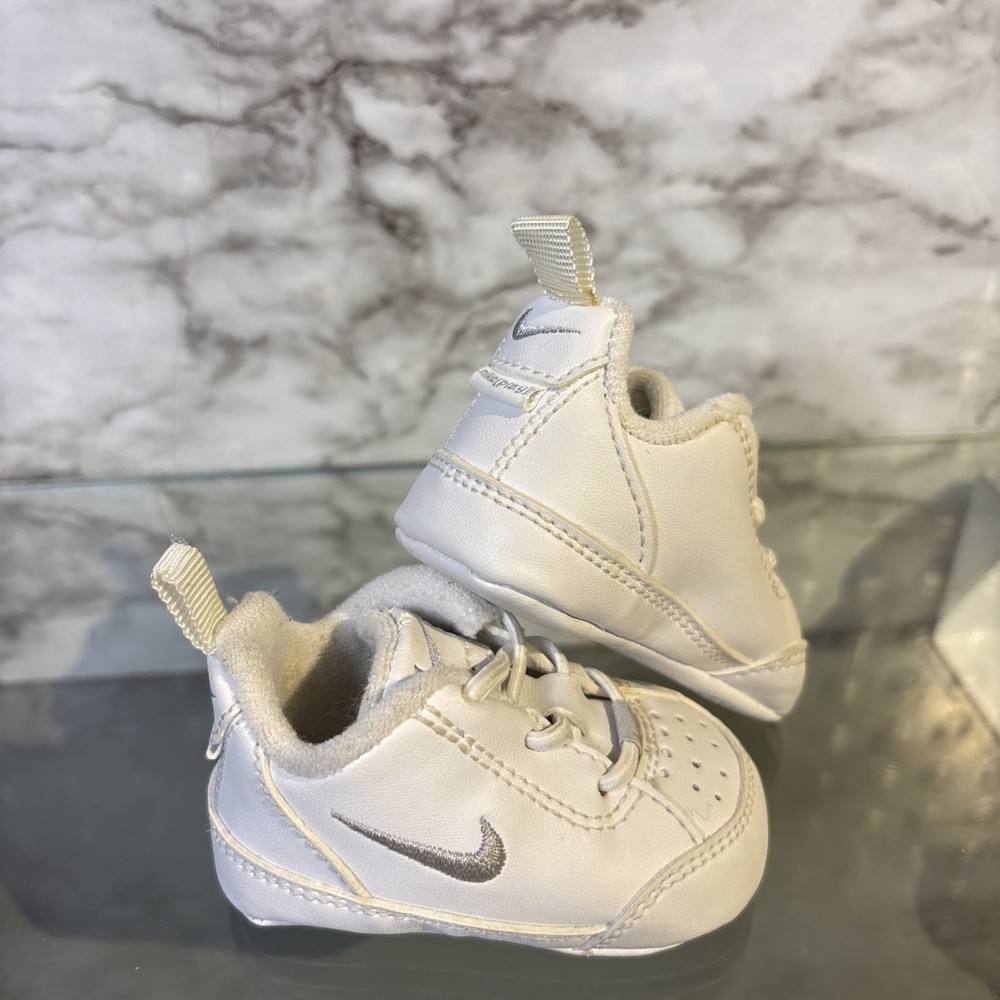 2000 Nike Play Crib Shoes Pico white Gray Shoosh Unisex Size 0C