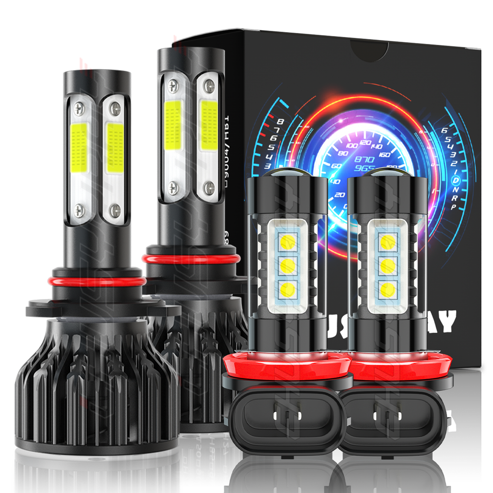 For Chrysler 200 2013 2014 2015 Combo LED Headlight Hi/Lo + Fog Light Bulbs Kit
