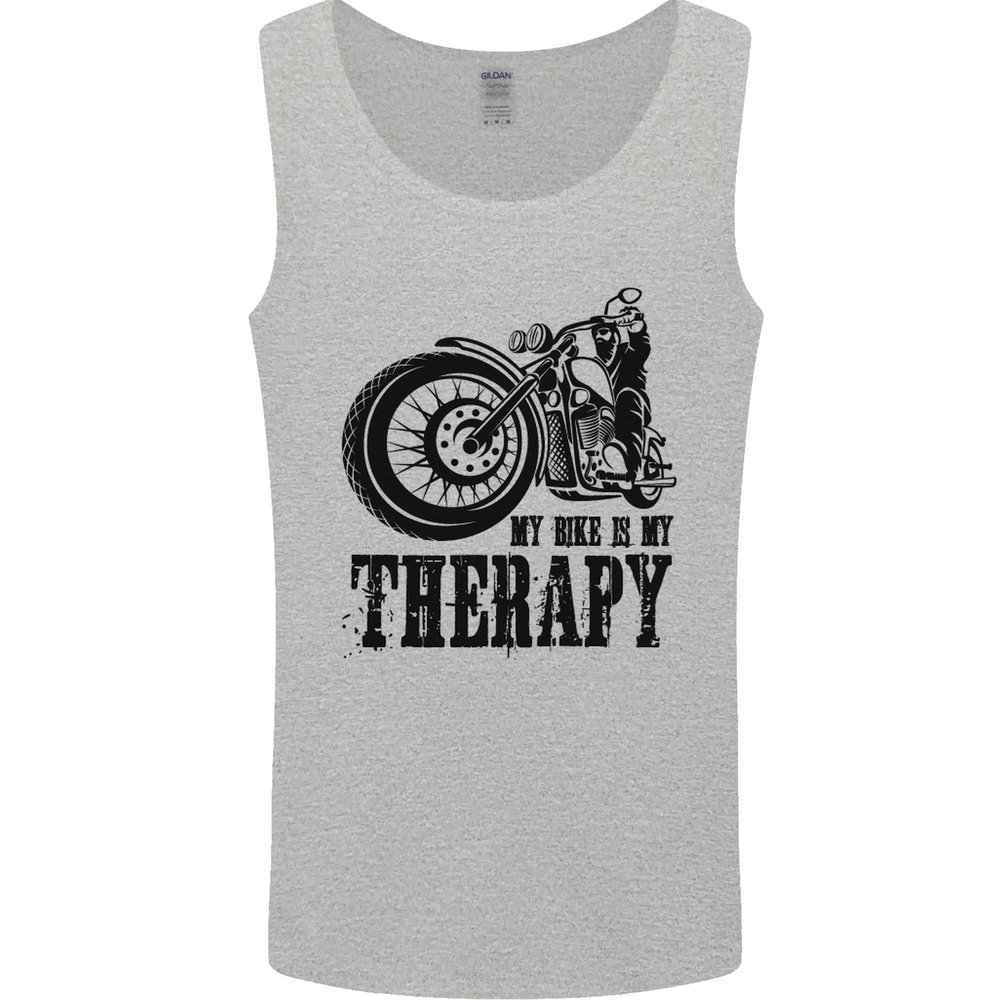 My Therapy Motorcycle Motorbike Biker Mens Vest Tank Top