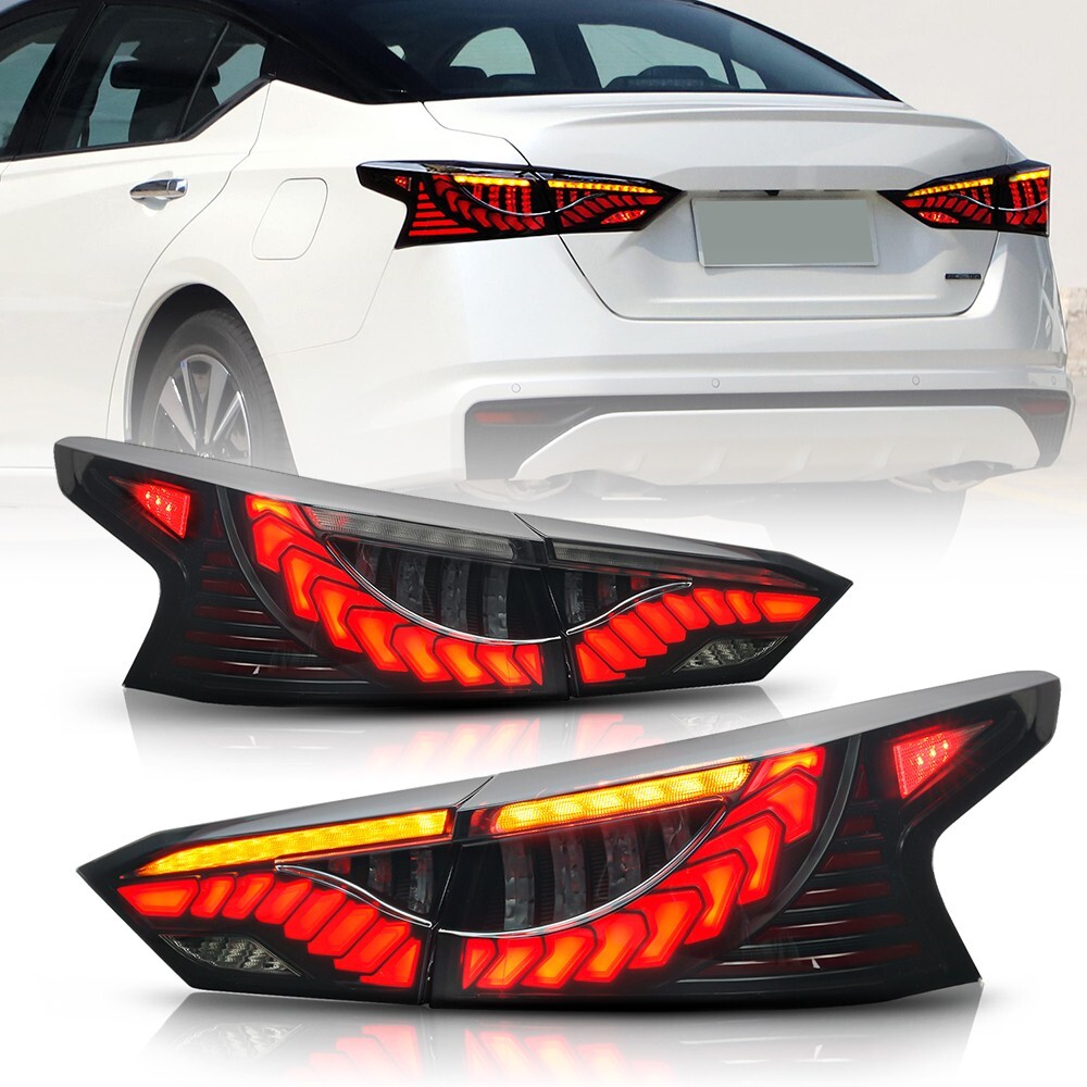 2019-2024 Nissan Altima Sedan 4PCS Full LED Smoke Tail Light Kit