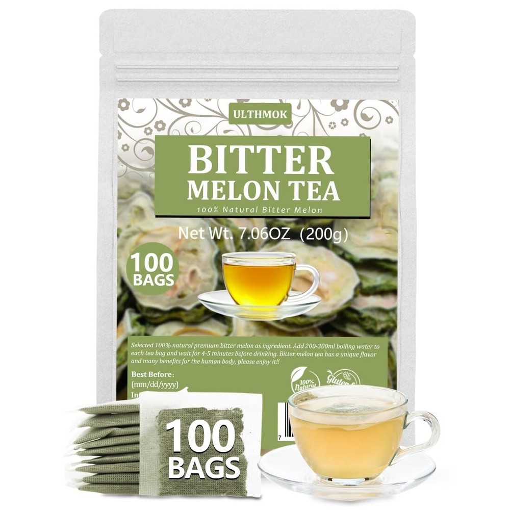 Premium 100 Bitter Melon Tea Bags 100% Natural No Additives & Caffeine Free