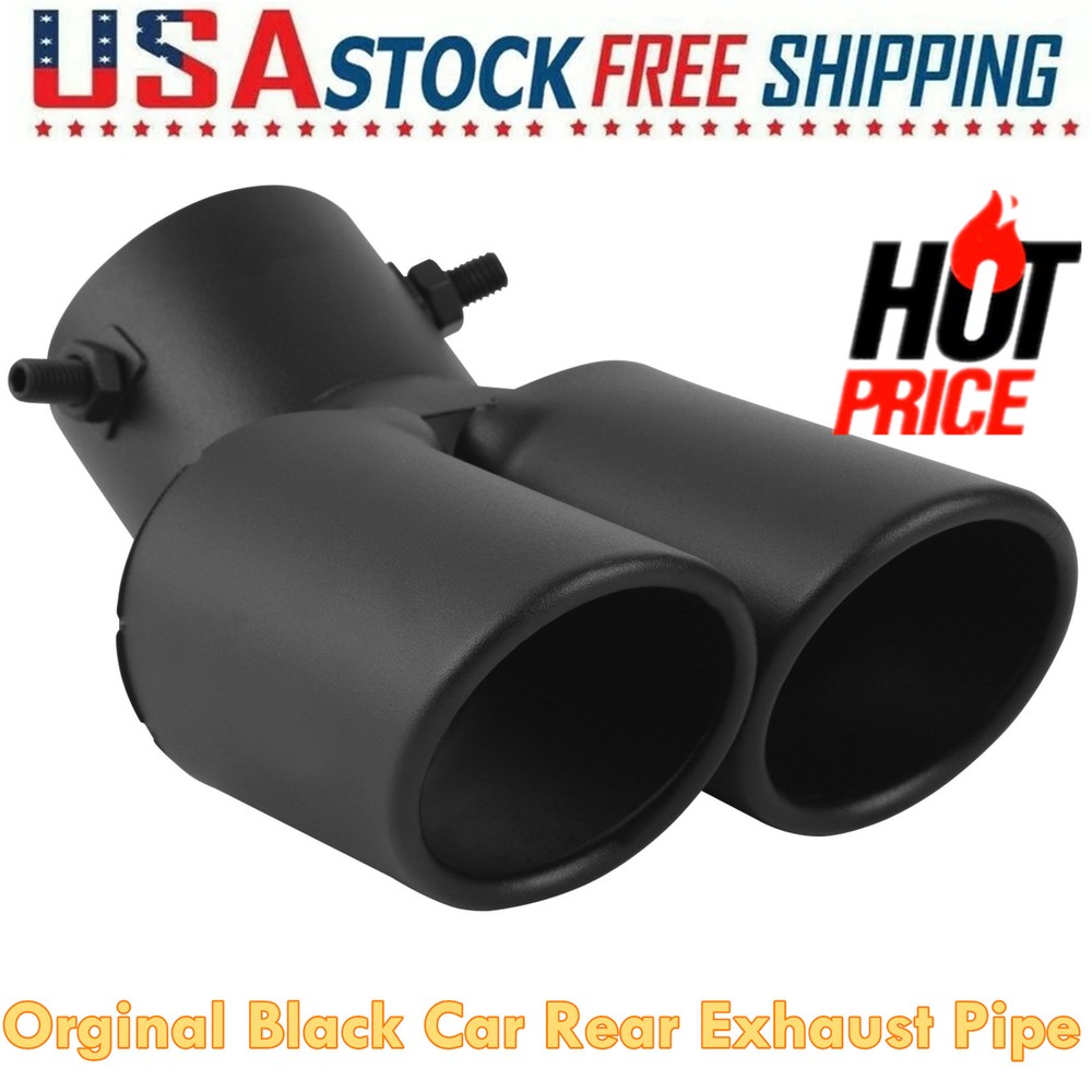 Original Car Rear Exhaust Pipe Tail Muffler Tip Matte Black Stainless Steel US
