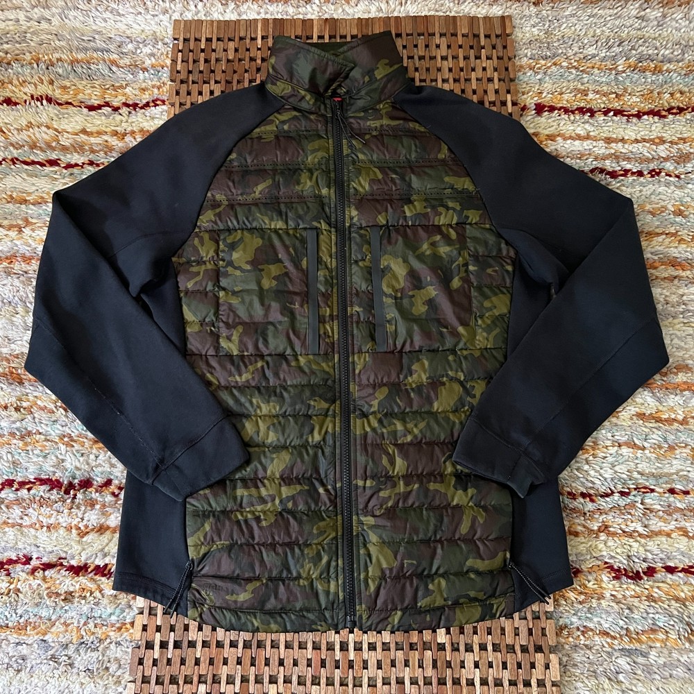 Nike Aeroloft 800 Goose Down Ultralight Camo Puffer Jacket Green Black Medium M