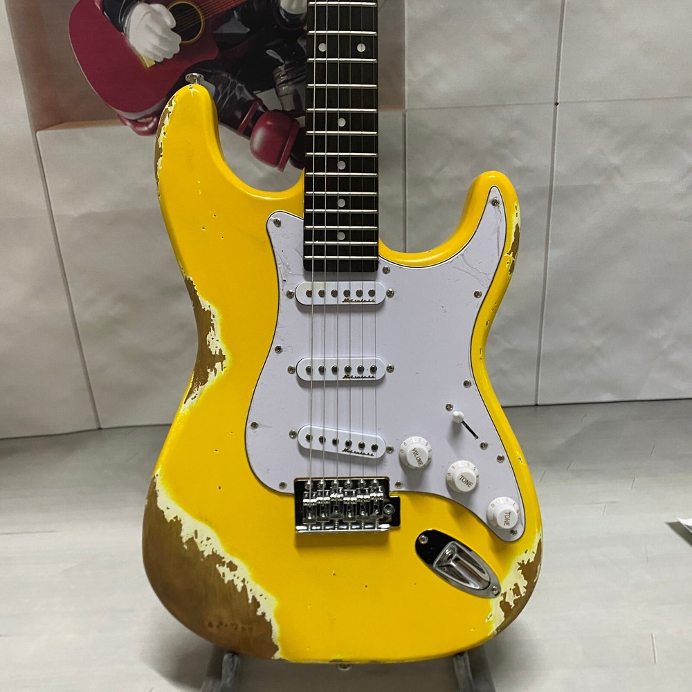 st electric guitar Chrome plated hardware 3S pickup Vintage aging US warehouse