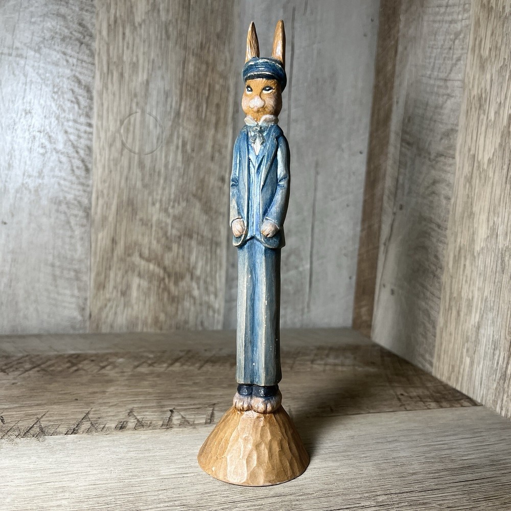 1991 Scioto Slim Rabbit Ceramic Bisque Figurine 7