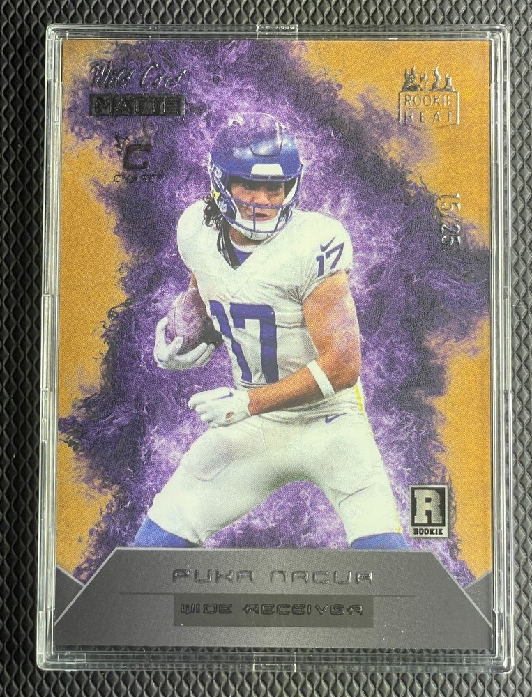 Puka Nacua /25 GOLD ROOKIE HEAT 🔥 2023 Wild Card RC RH-PN Los Angeles Rams