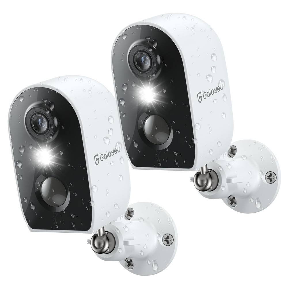 Wireless 2K Outdoor Security Camera with AI Motion Detection Battery Powered