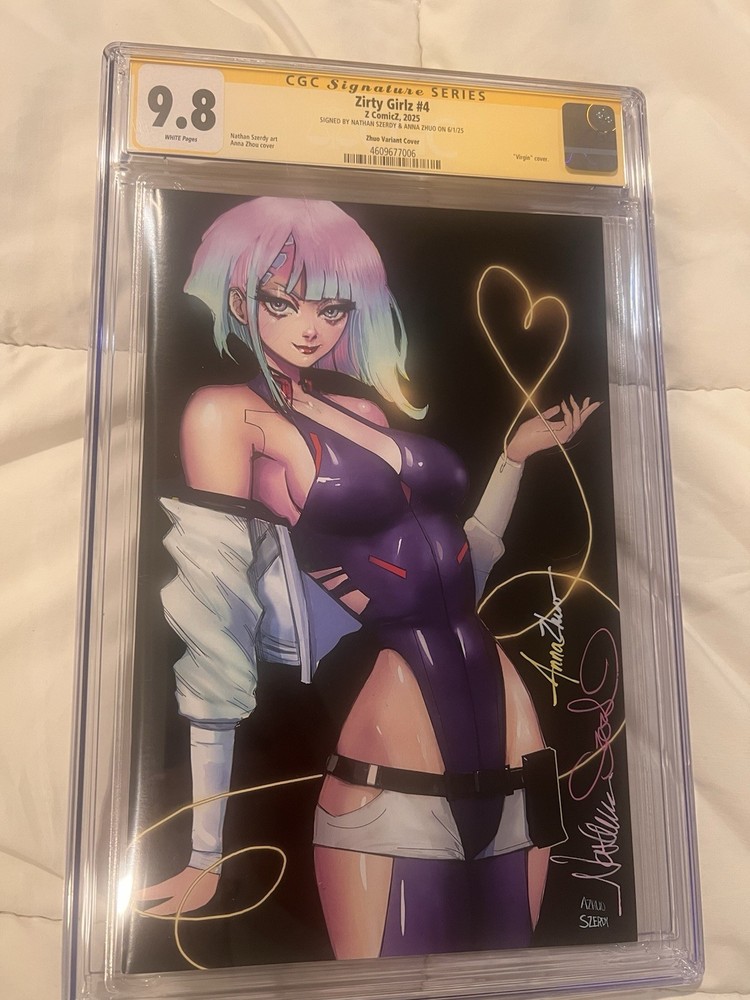 Zirty Girlz 4 CGC SS 9.8 Lucy 2x signed- Nathan Szerdy & Ana Zhou Cyberpunk