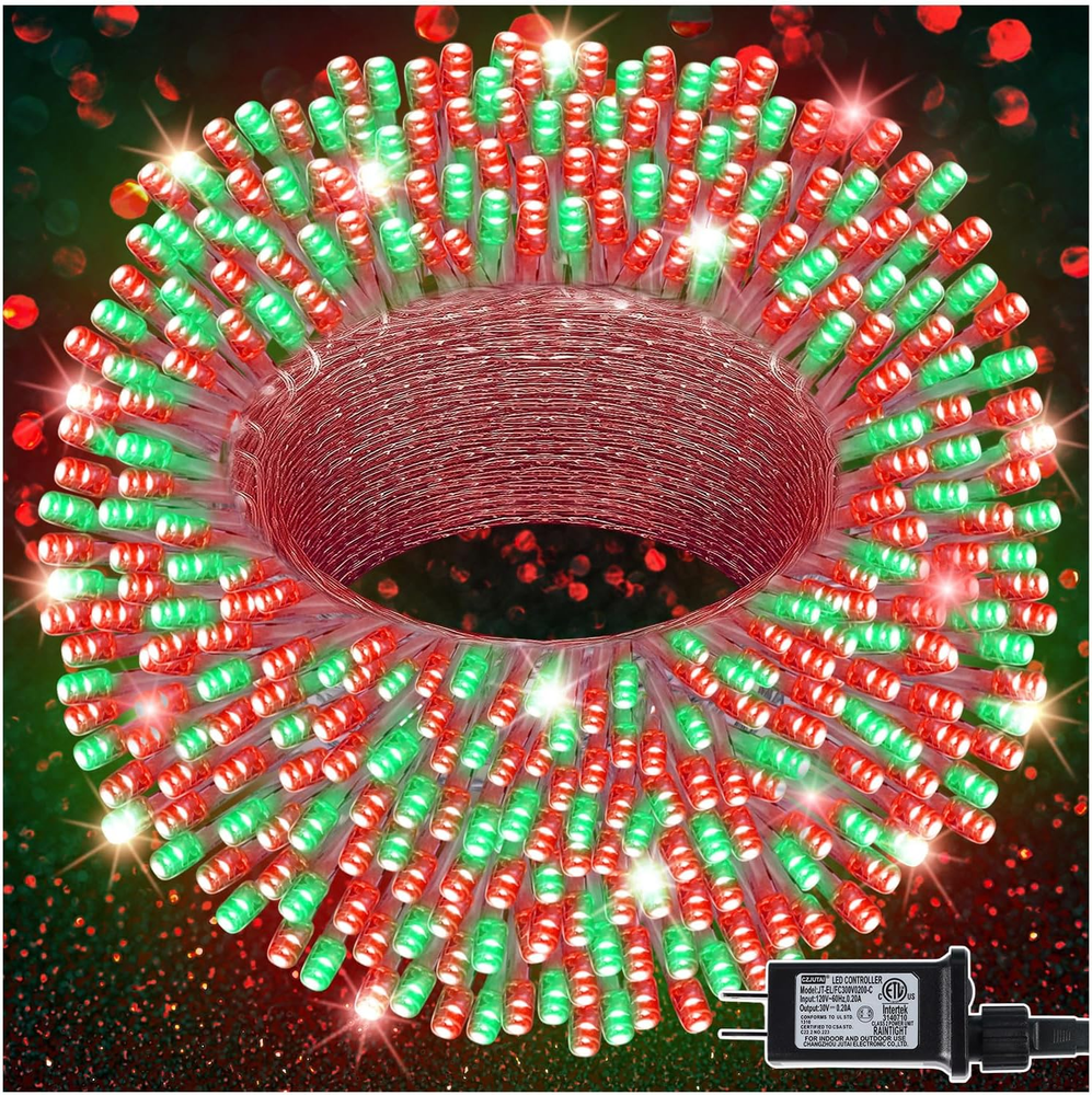 98.5ft 300 LED Christmas String Lights for Indoor and Outdoor Decor