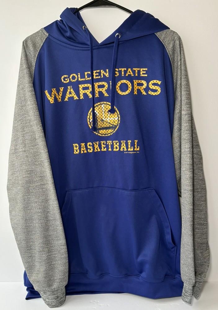 Golden State Warriors Pullover Hoodie 2XL Royal Bridge Logo Majestic NBA