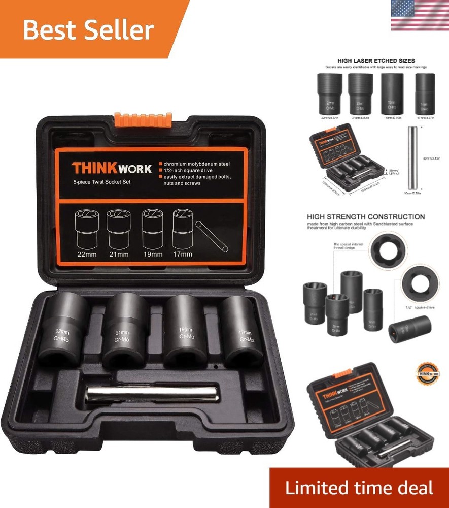 Effortless Lug Nut Remover Kit - Perfect for Stripped and Rusted Bolts